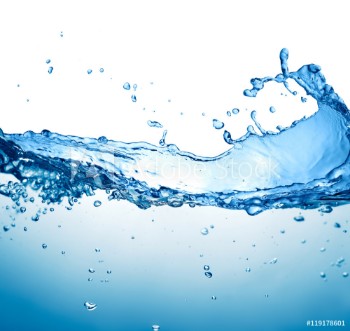 Picture of Water wave on white background